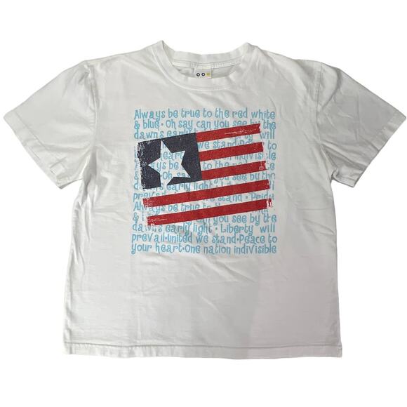 Patriotic Quotes Flag T-Shirt Top  Stars and Stripes Red White and Blue No Tag - Picture 5 of 12